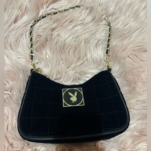 Playboy velvet shoulder bag